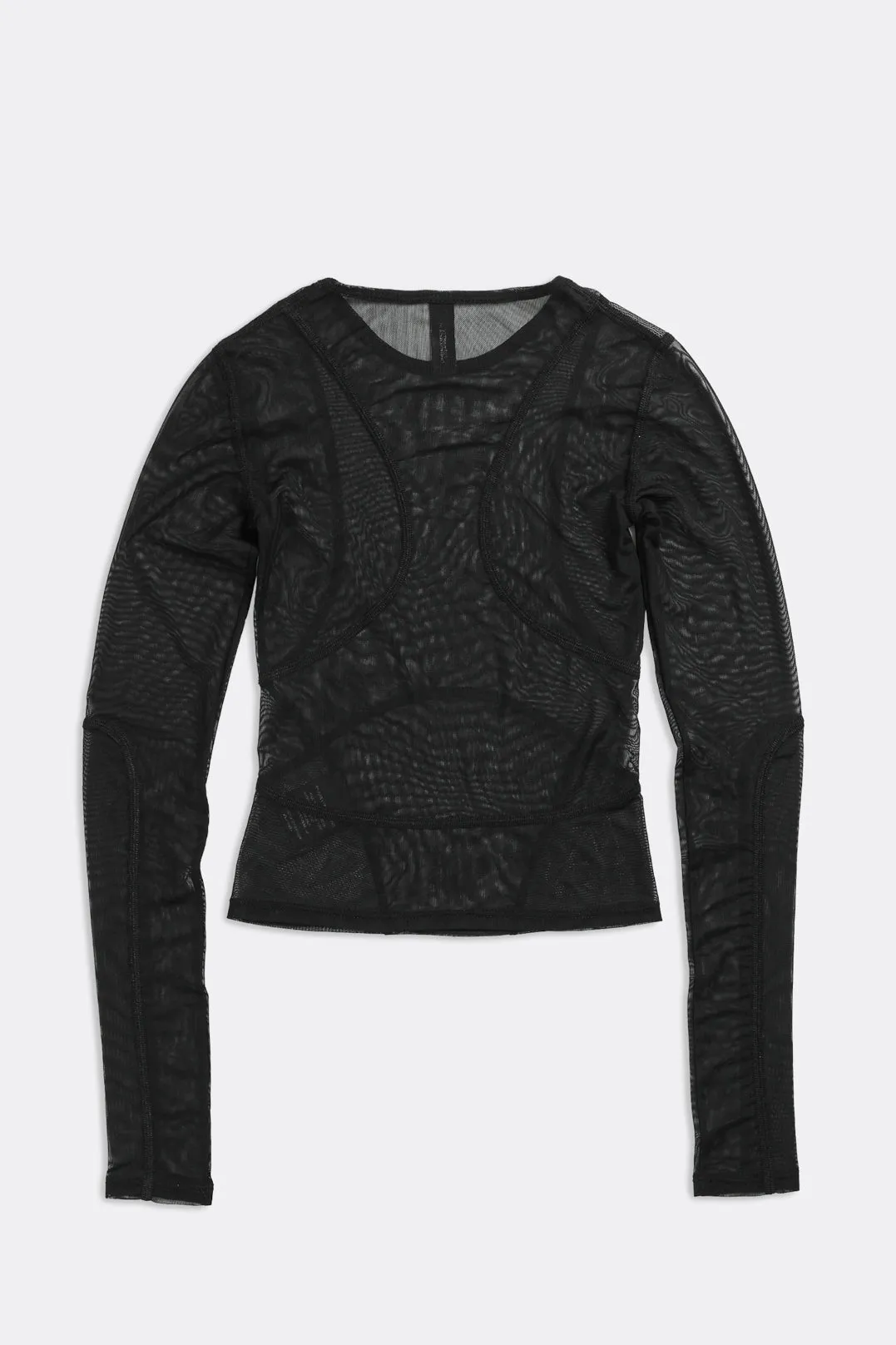 Recycled Black Mesh Top