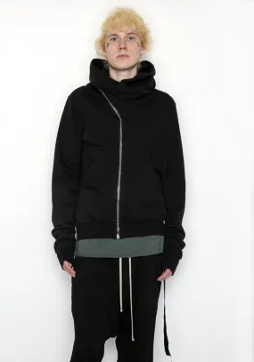 RICK OWENS DRKSHDW DU02B4286 F MOUNTAIN ZIP HOODIE BLACK