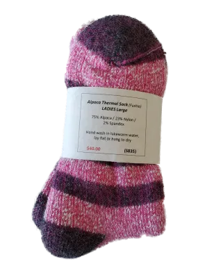 S835 Alpaca Thermal Sock Fushia Ladies Large