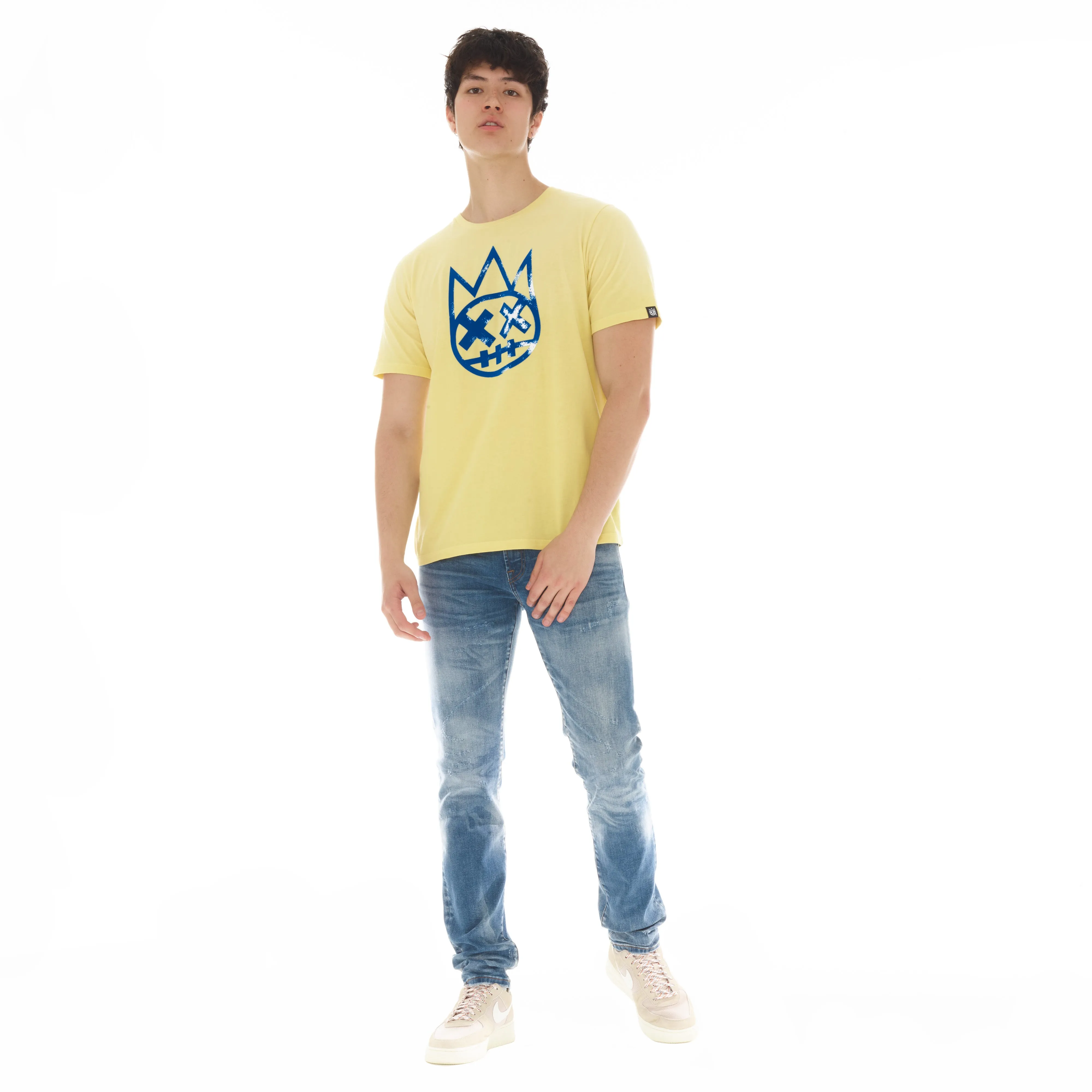 SHIMUCHAN LOGO SHORT SLEEVE CREW NECK TEE IN VINTAGE YELLOW