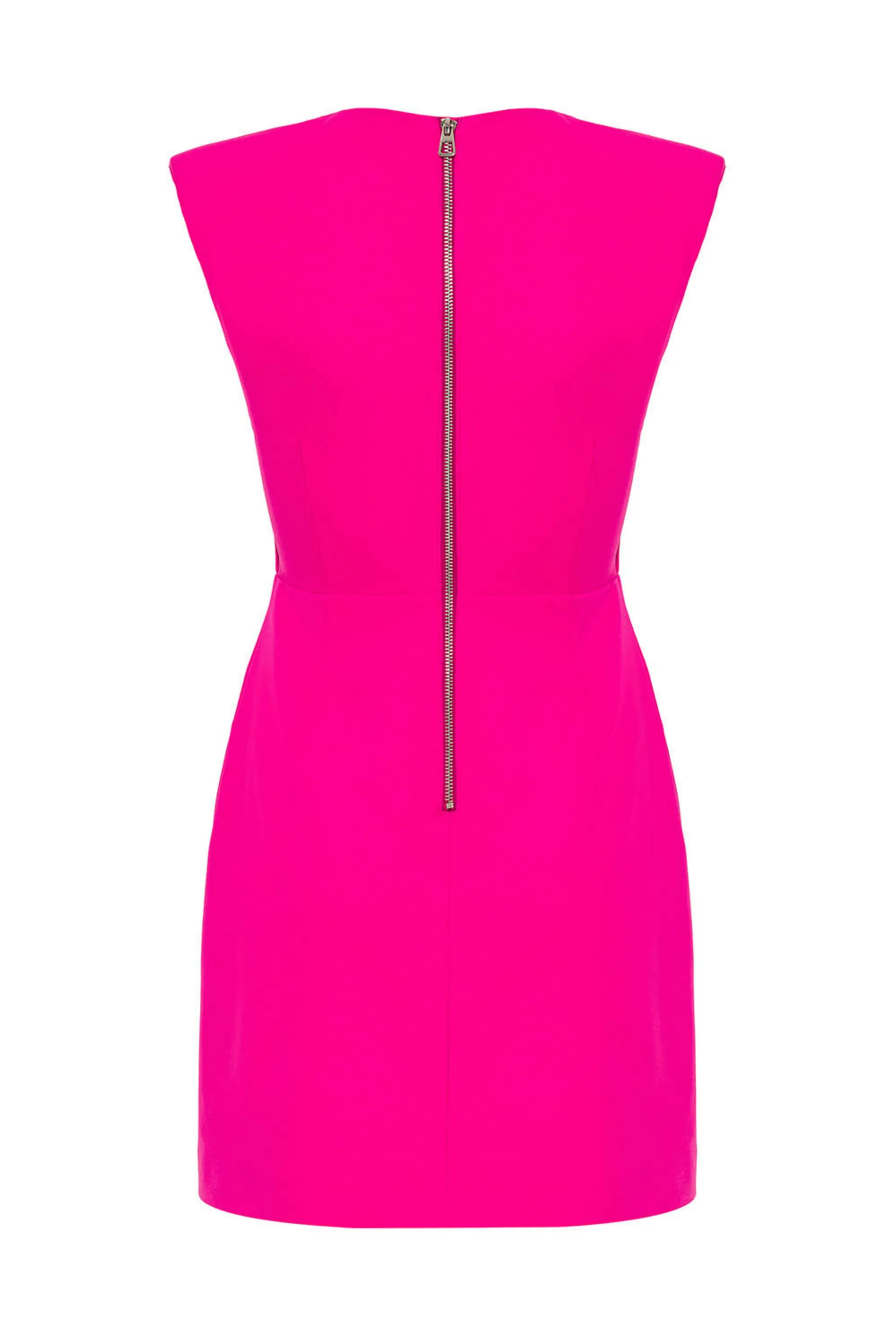 Shoulder Pad Square Neck Dress