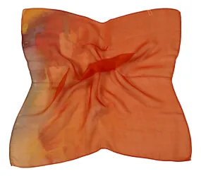 Silk Neckerchief Small Square Silk Scarf Orange Theme QFJ121