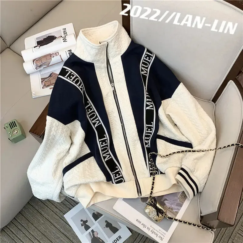 Spring Winter Women Sweater Casual Fashion Suit Plus Size Loose Sports Two-piece Suit