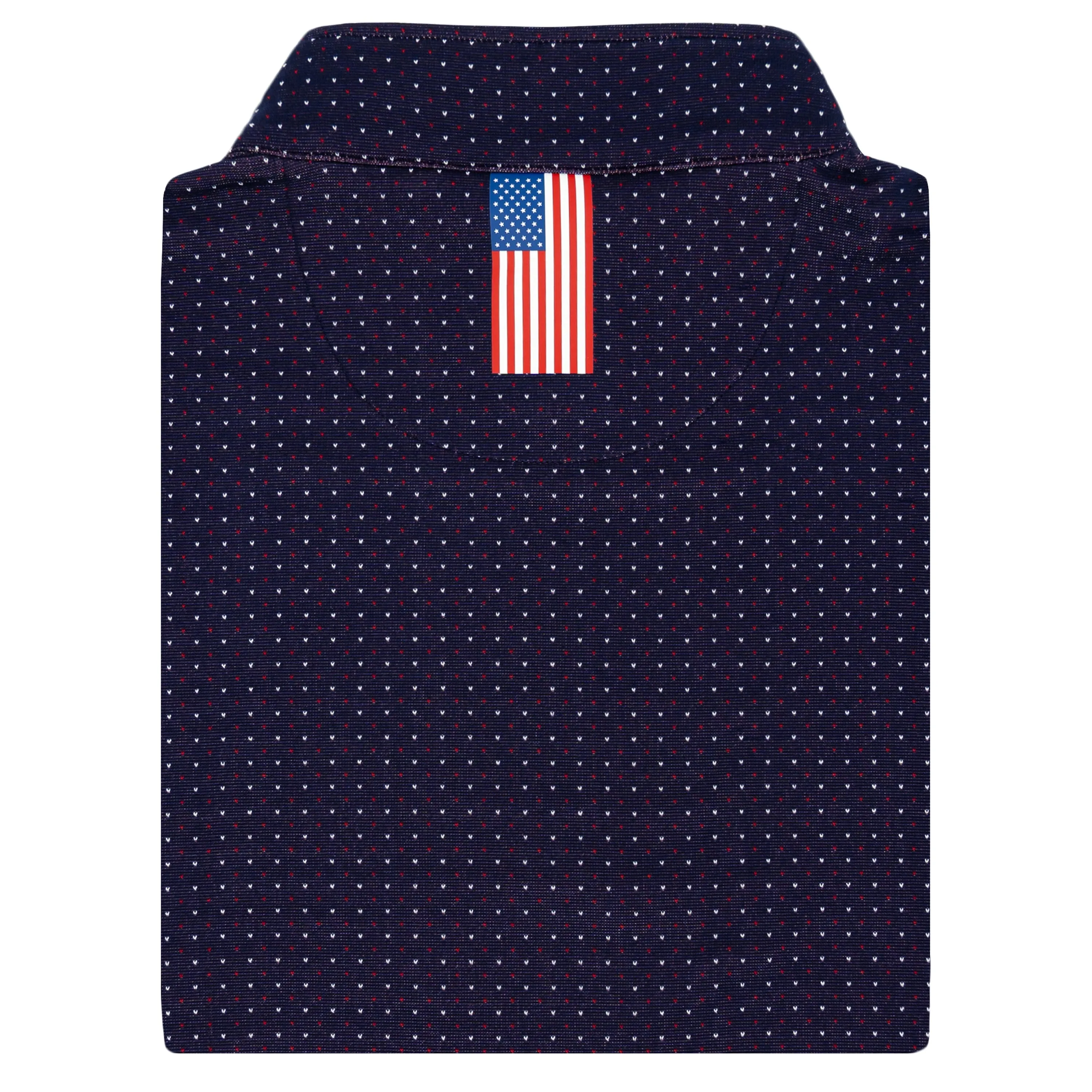 Stateside Dot Jacquard Performance Q-Zip | The Stateside - Fleet Navy/Classic Red - USA