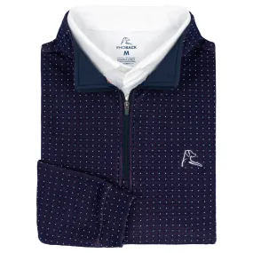 Stateside Dot Jacquard Performance Q-Zip | The Stateside - Fleet Navy/Classic Red - USA