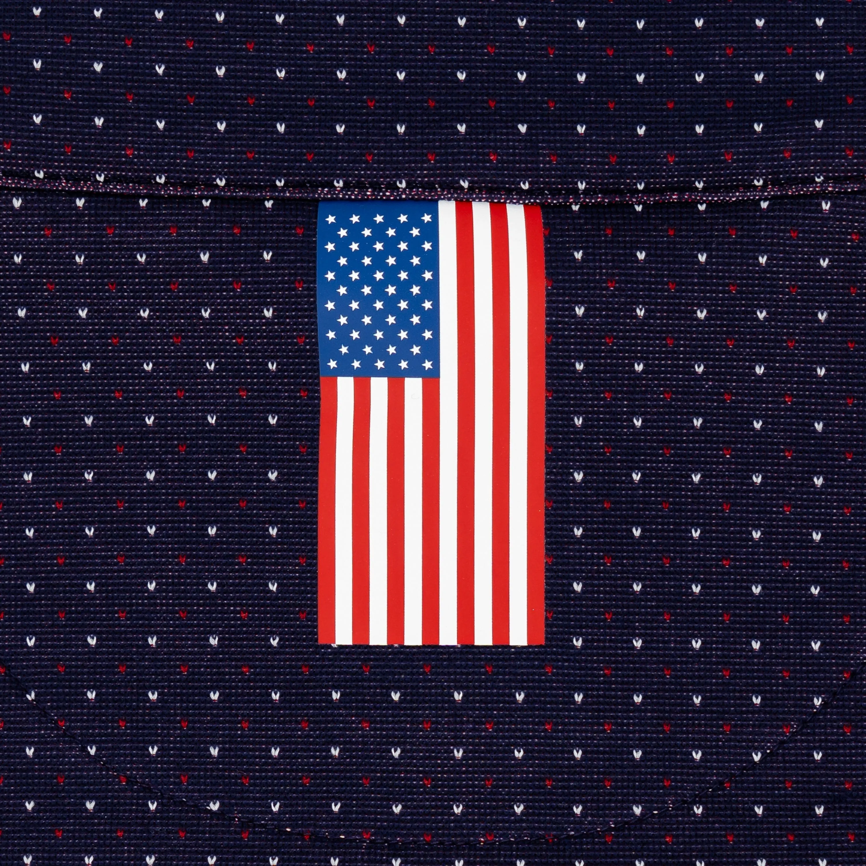 Stateside Dot Jacquard Performance Q-Zip | The Stateside - Fleet Navy/Classic Red - USA