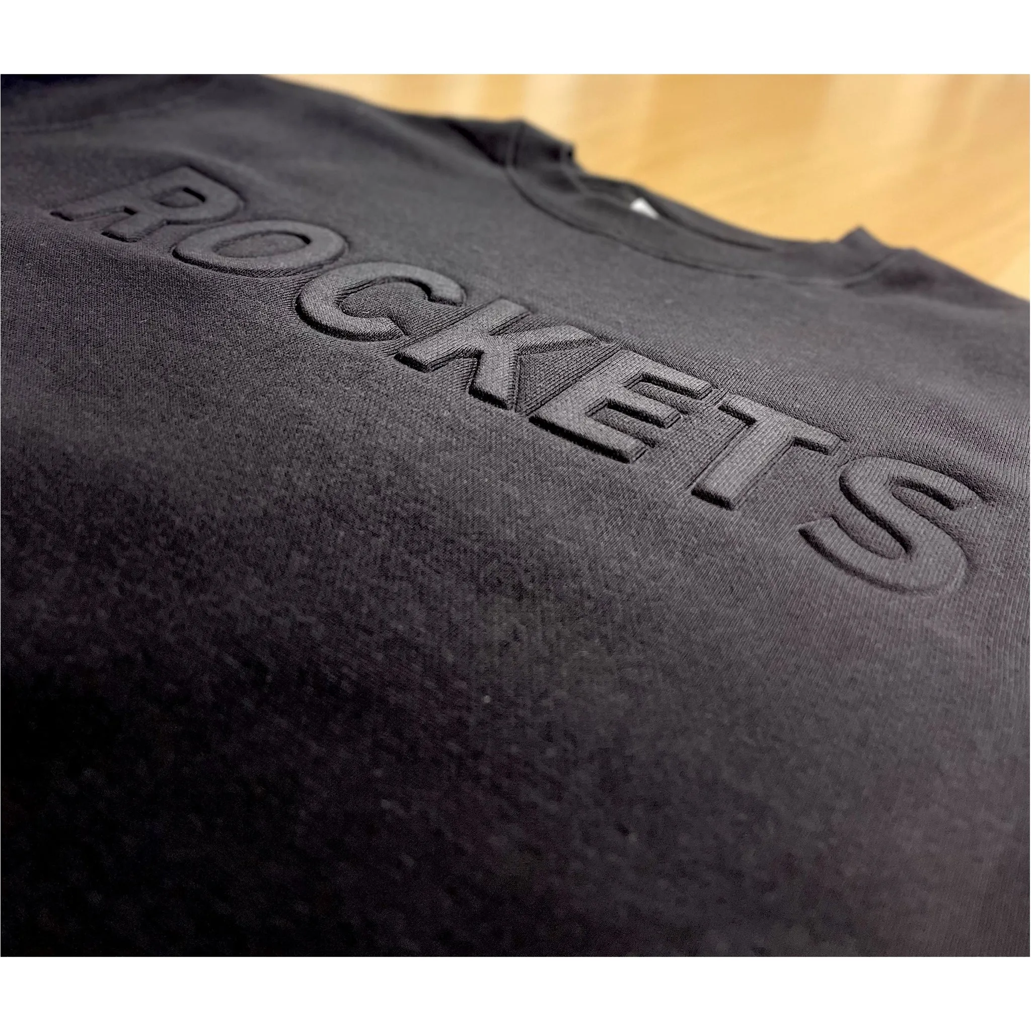 Sweatshirt - Crew Neck - Black - Tonal Embossed Rockets