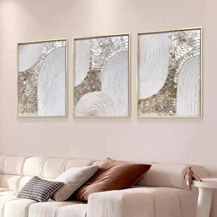 Textured Mother of Pearl Wall Art