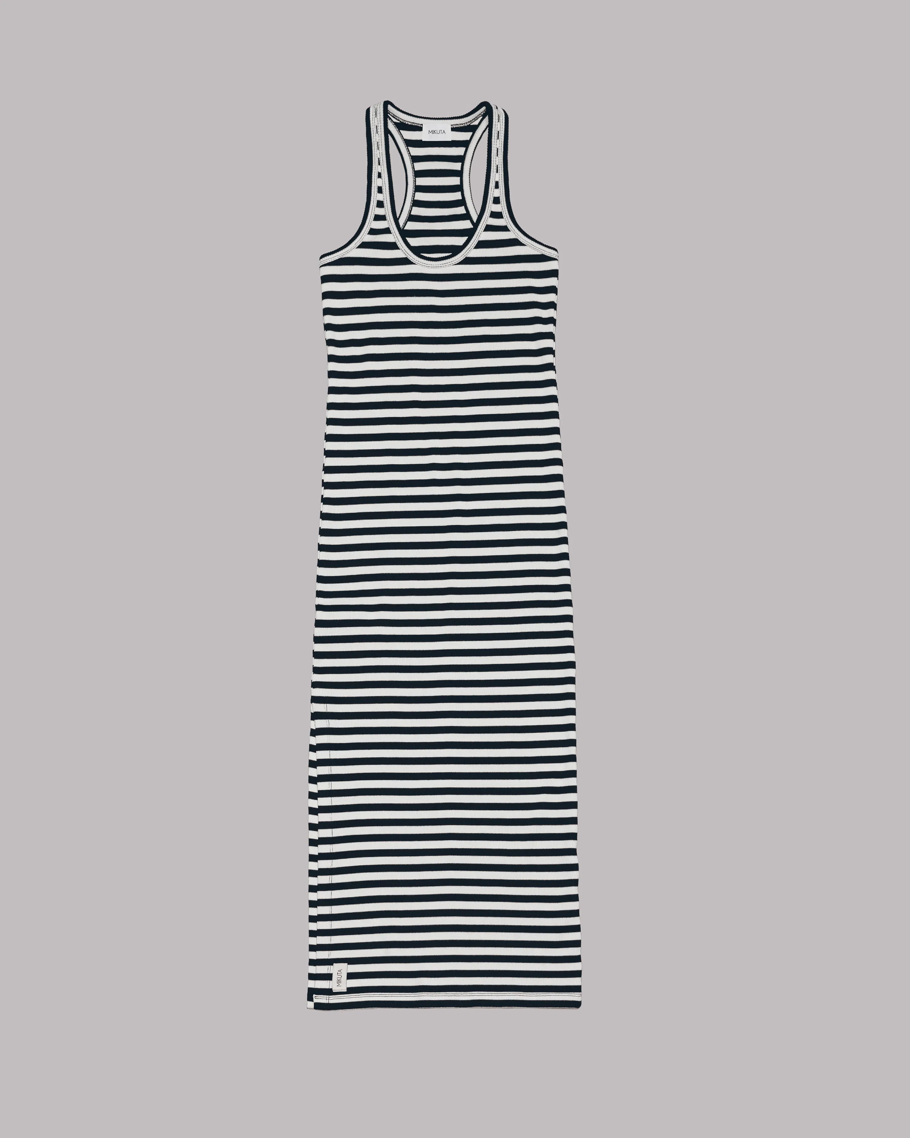 The Striped Ribbed Tank Dress