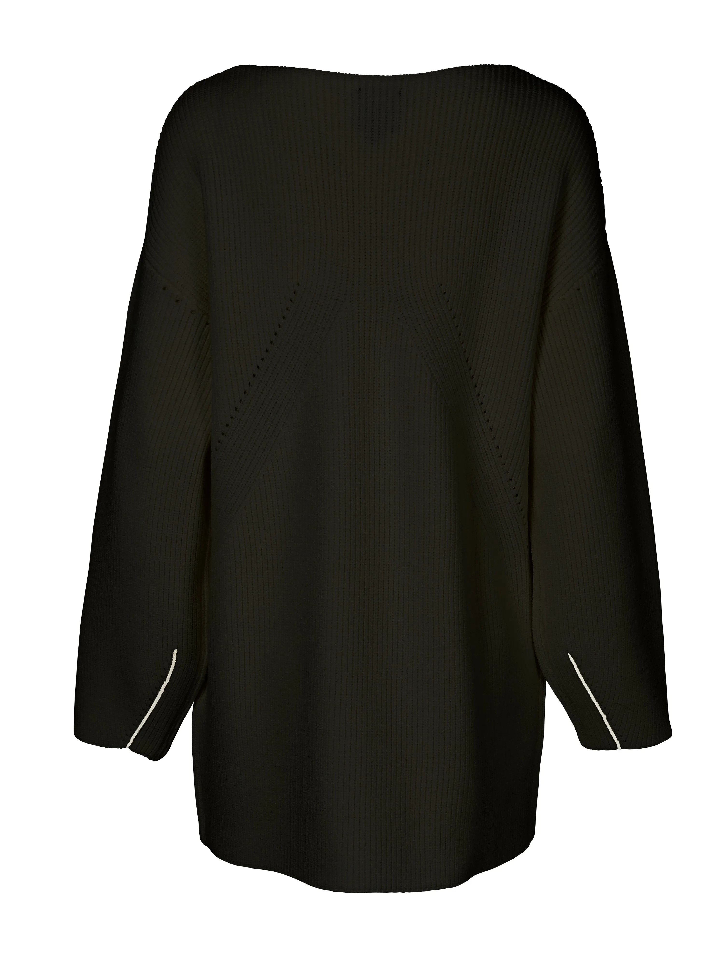 VINCA long knit blouse - Black