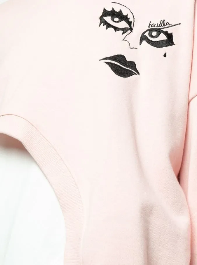 WITCH HYBRID CREWNECK PINK/ WHITE