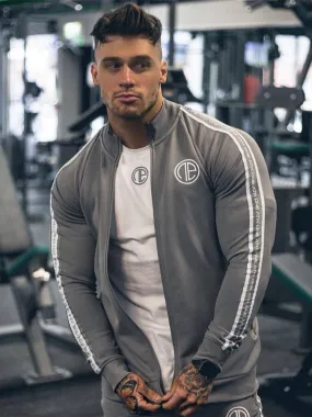 YEMEKE 2019 Men's Fitness Hooded Sweatshirt Gyms Clothing Hoodies Workout Embroidery Hoodies Men's Fitness Slim Hooded jacket