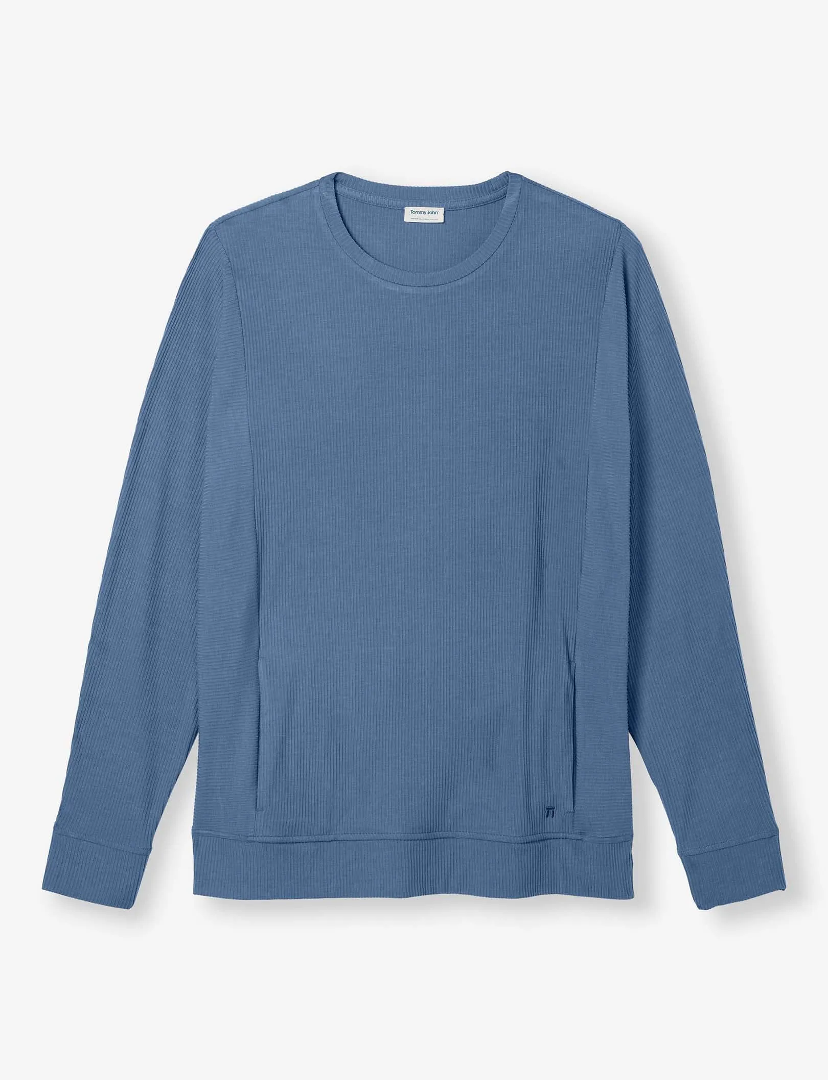 Zen Ribbed Crew Neck Sweatshirt