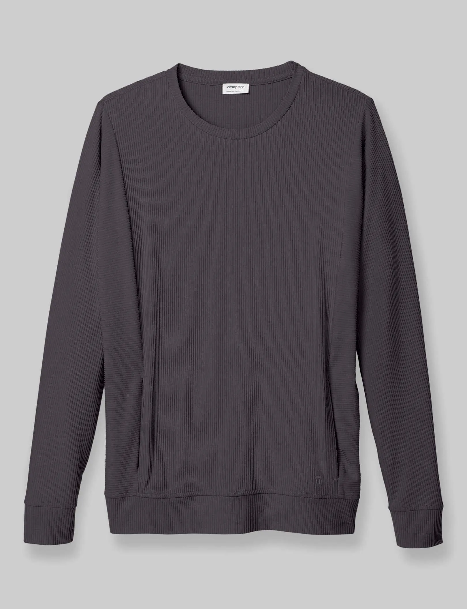 Zen Ribbed Crew Neck Sweatshirt