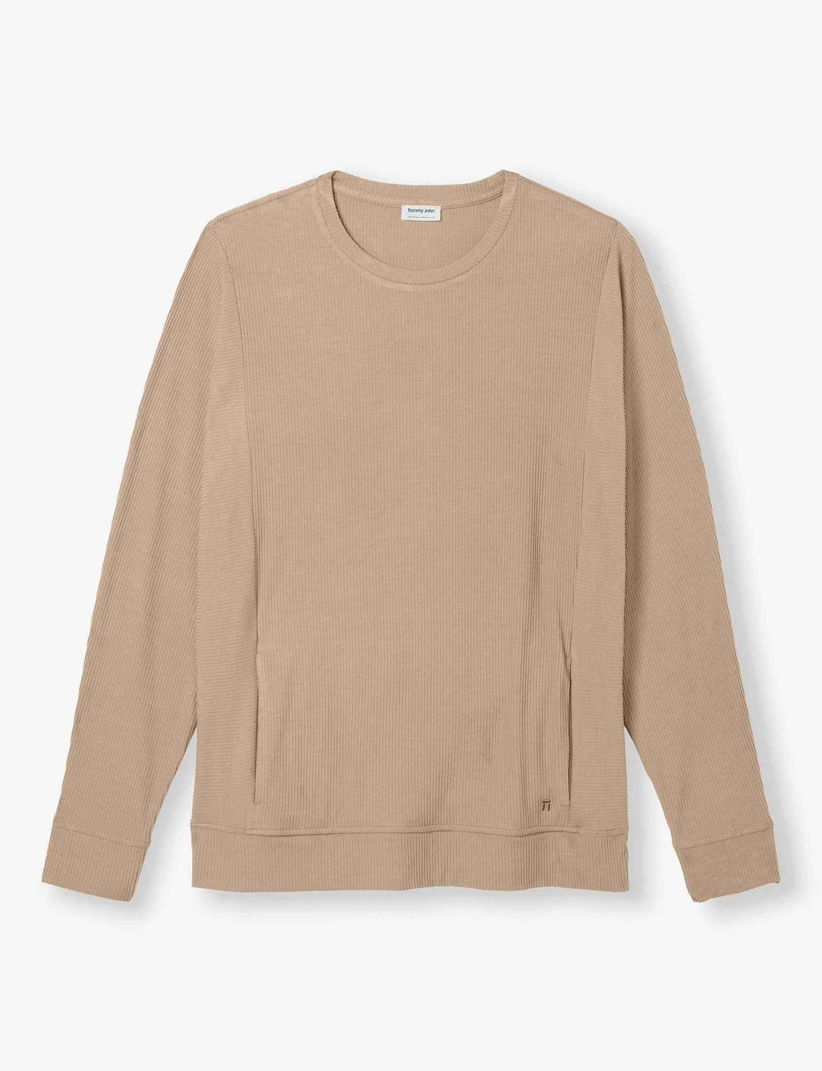 Zen Ribbed Crew Neck Sweatshirt