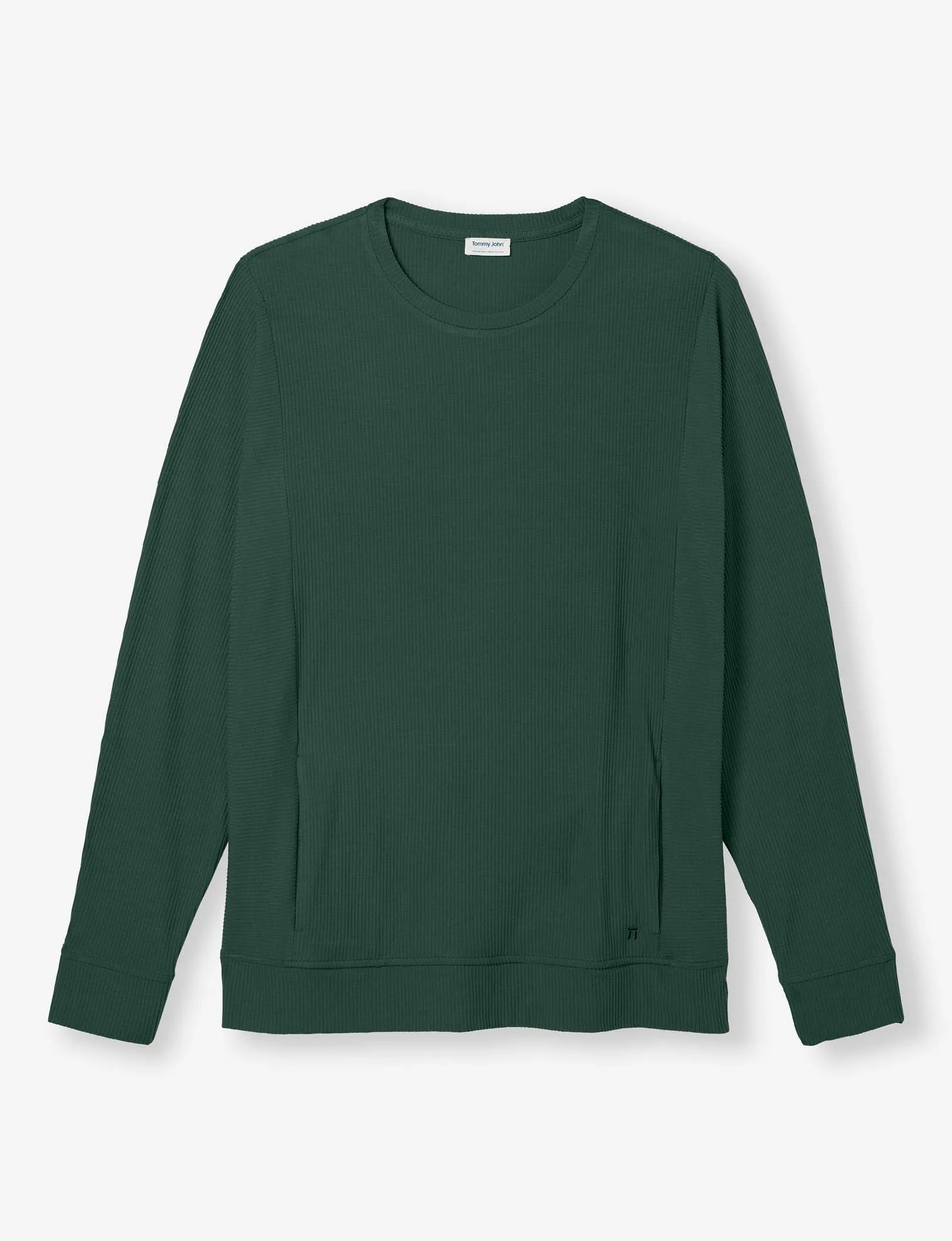 Zen Ribbed Crew Neck Sweatshirt