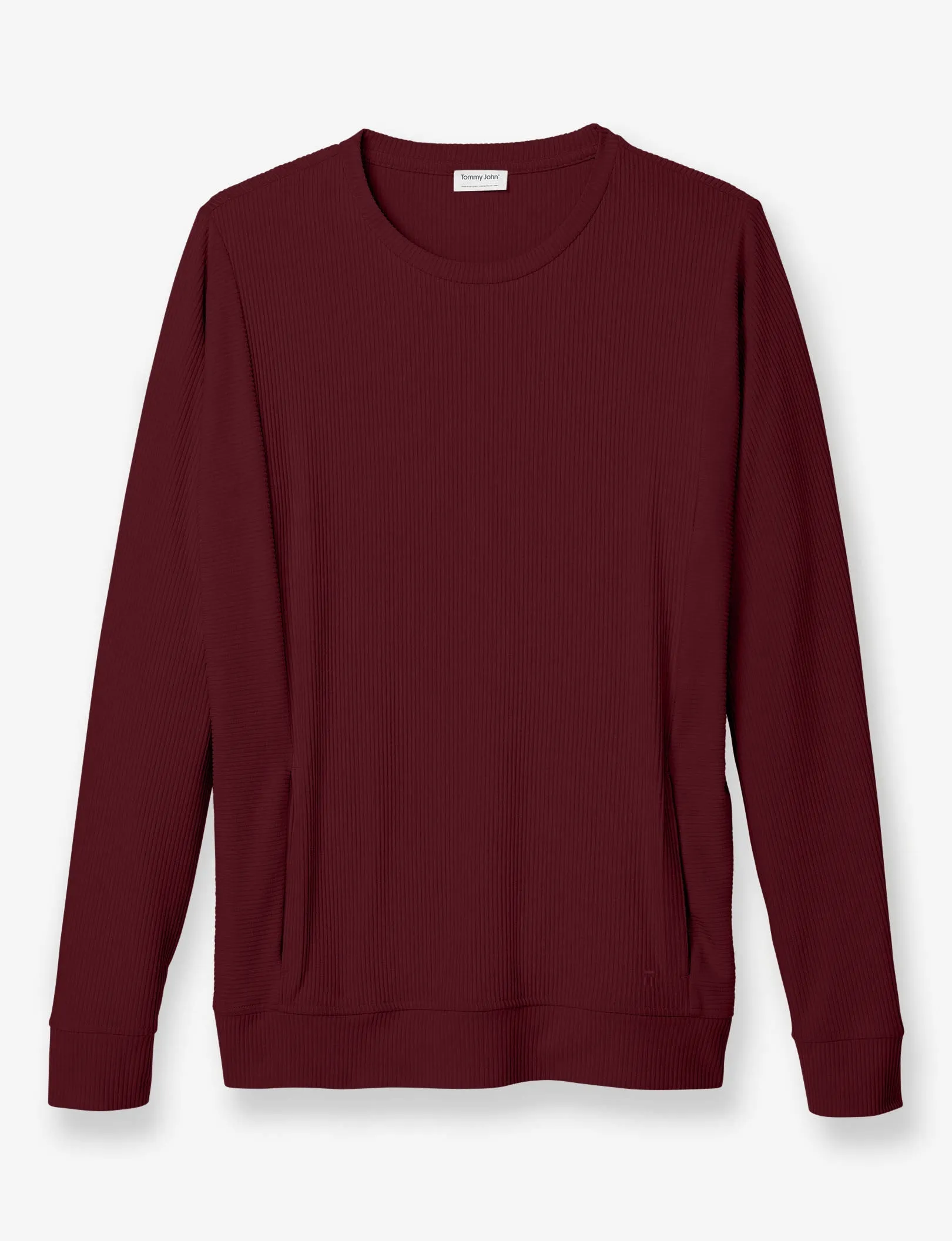 Zen Ribbed Crew Neck Sweatshirt