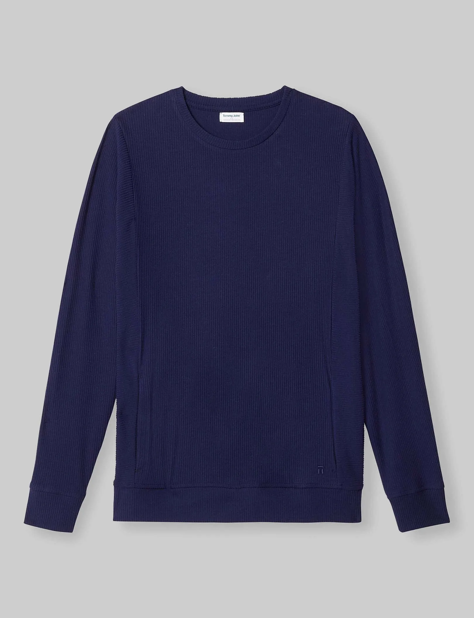 Zen Ribbed Crew Neck Sweatshirt