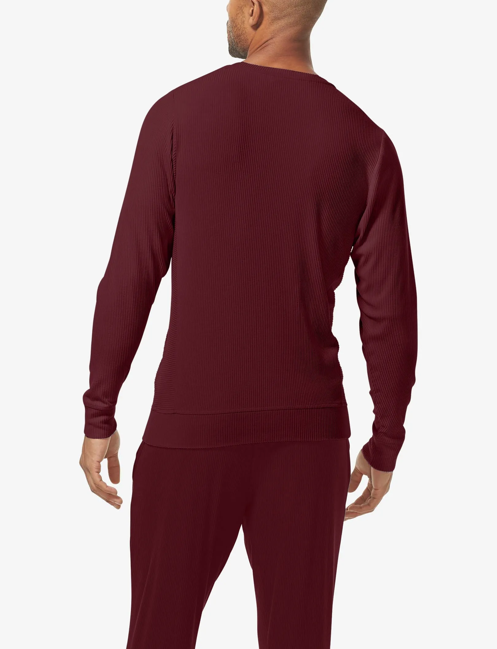 Zen Ribbed Crew Neck Sweatshirt