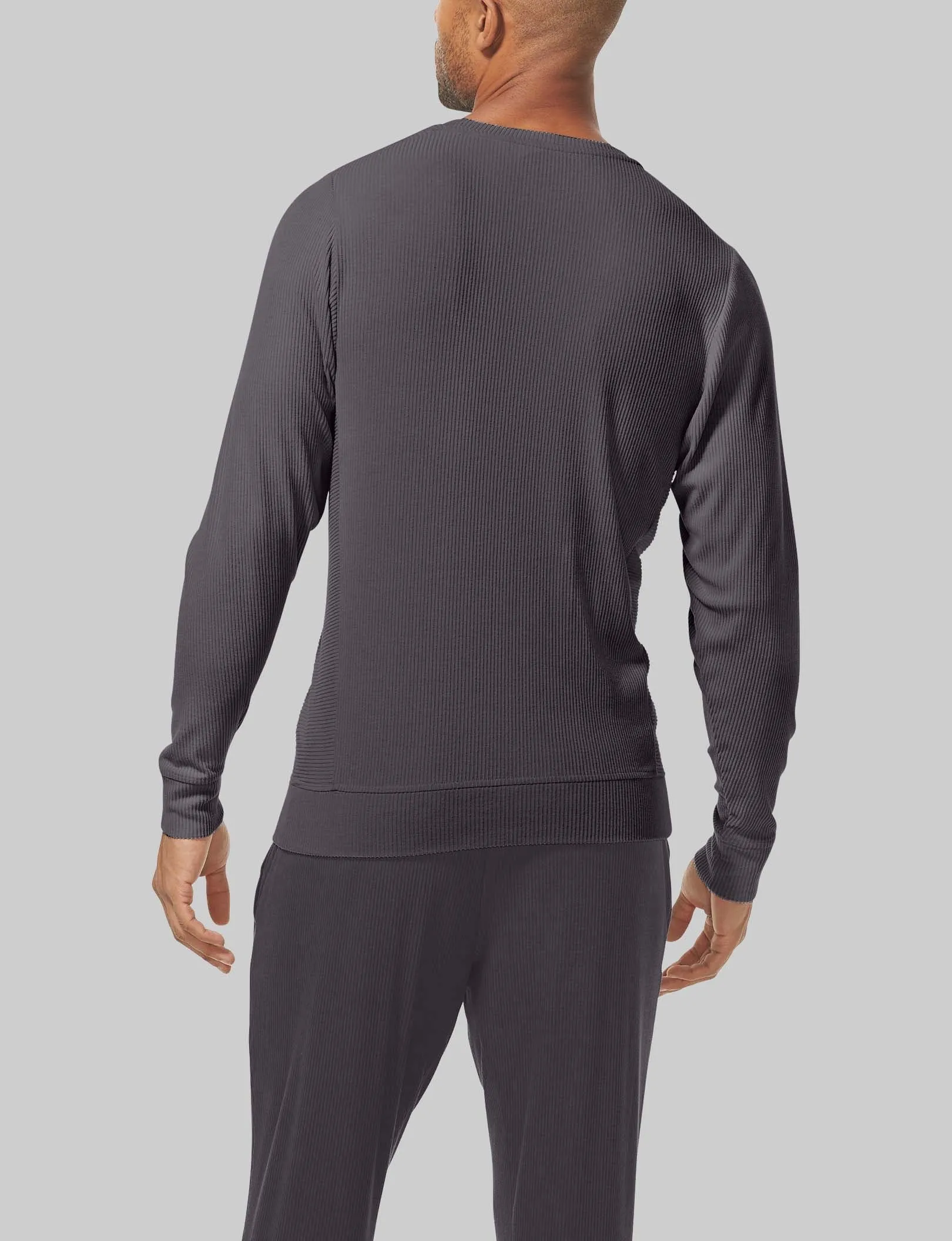 Zen Ribbed Crew Neck Sweatshirt